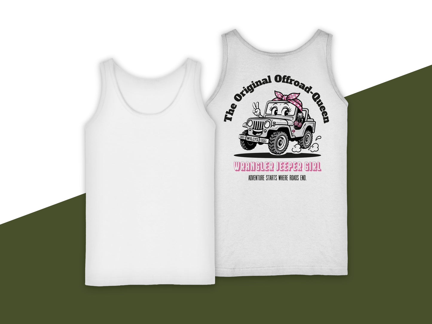 Offroad Queen - Wrangler Jeeper Girl - Ladies Tank-Top (Backprint)