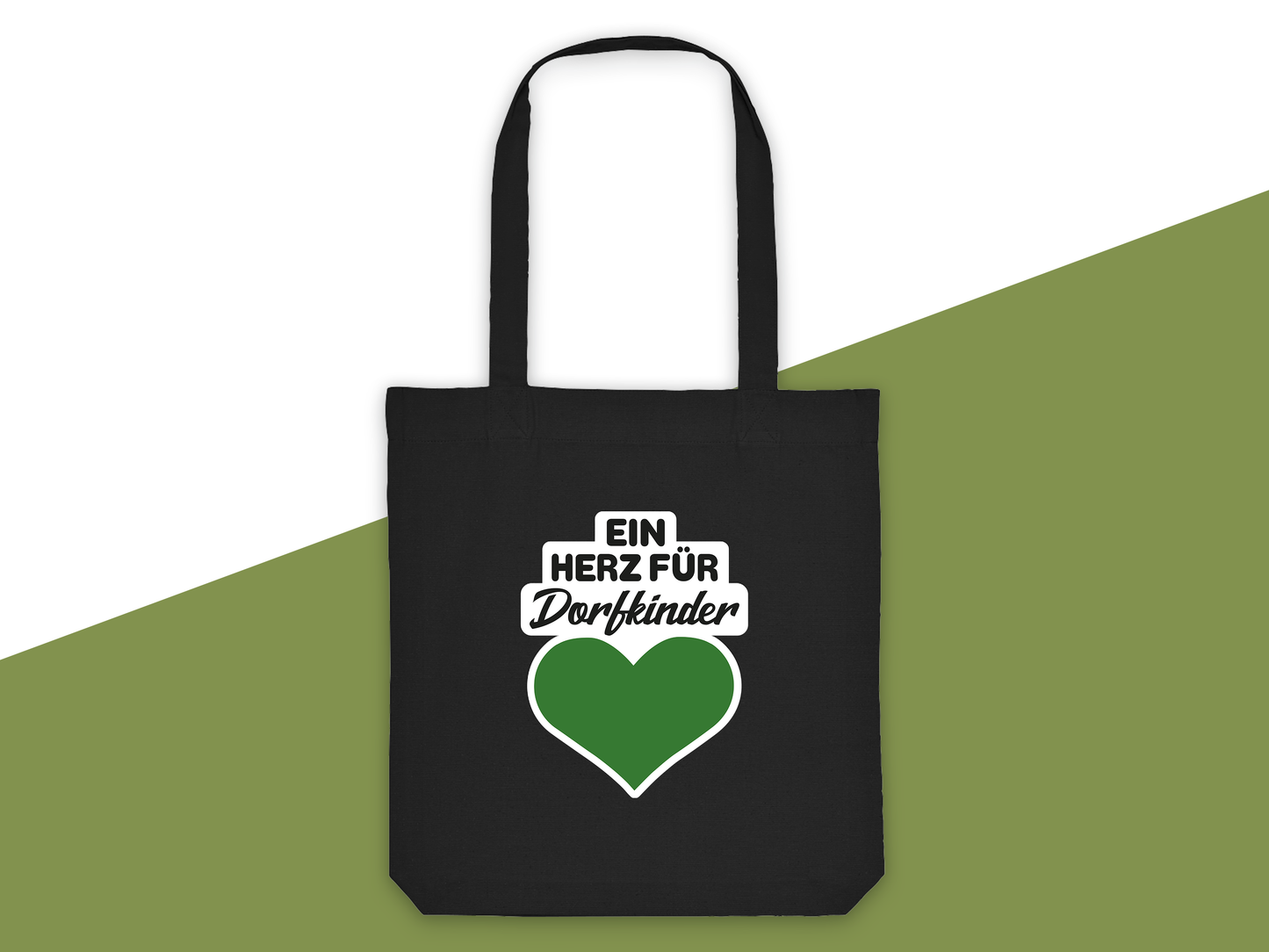 Organic Tote-Bag „Ein Herz für Dorfkinder“ – stylisch, praktisch & mit Heimatliebe!