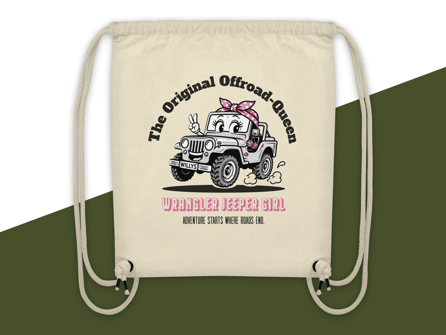 Offroad Queen - Wrangler Jeeper Girl - Organic Gym-Bag
