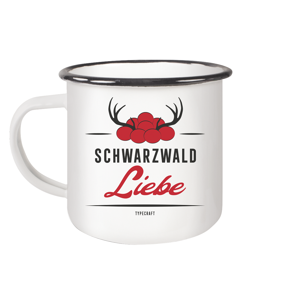 Emaille Tasse – „SCHWARZWALD Liebe“