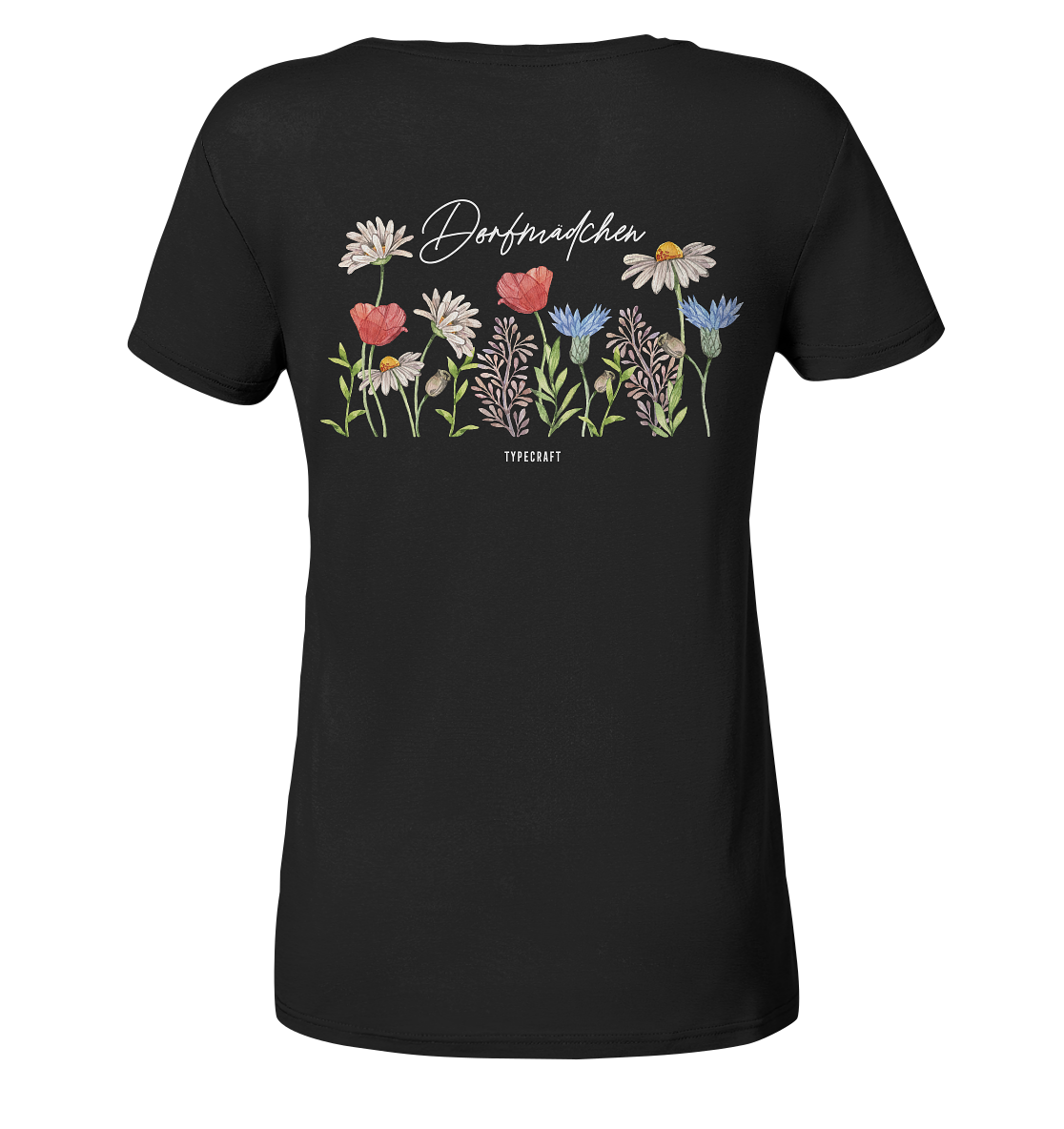 Ladies V-Neck Shirt „Dorfmädchen“ – stylisch, bequem & mit Dorfkind-Charme! (Druck auf Rückseite)