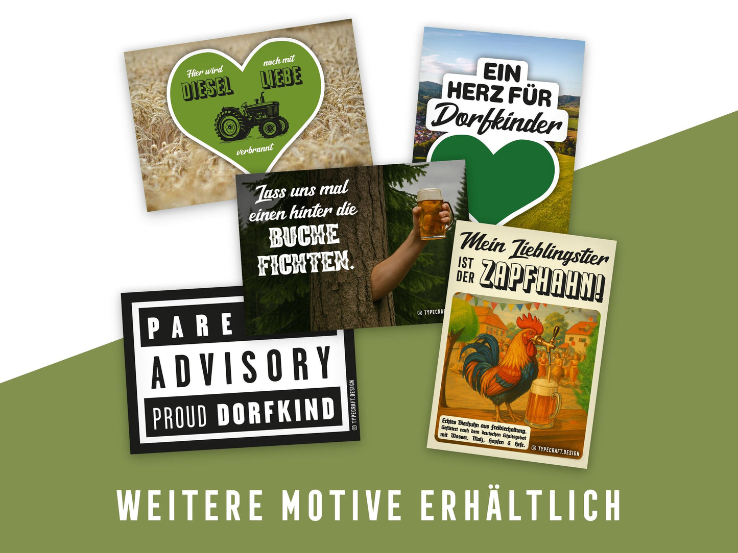 Partysticker "Lass uns mal wieder einen hinter die Buche fichten" - 20 Sticker fürs nächste Dorffest, Bauwagenparty oder Festival