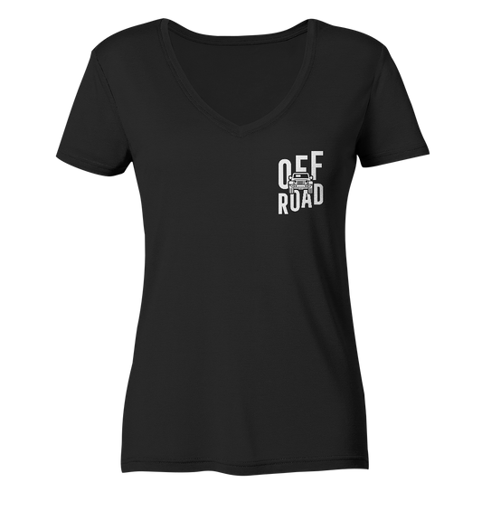 Ladies V-Neck Shirt „Offroad Jeeper“ – für Jeep & Offroad-Fans