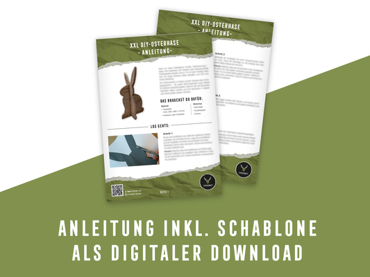 XXL-Osterhase DIY-Steckfigur aus Holz - Anleitung inkl. Schablone (PDF Download)