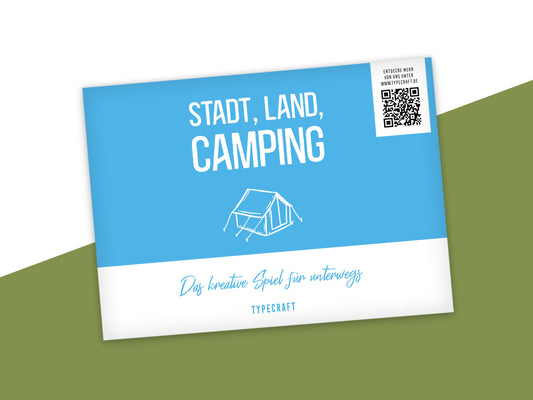 Spieleblock „Stadt, Land, Camping“ – Das kreative Camping-Spiel für unterwegs