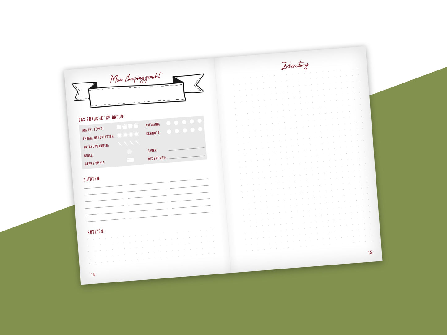 Mein Camping Rezeptbuch - Die Rezeptsammlung für unterwegs