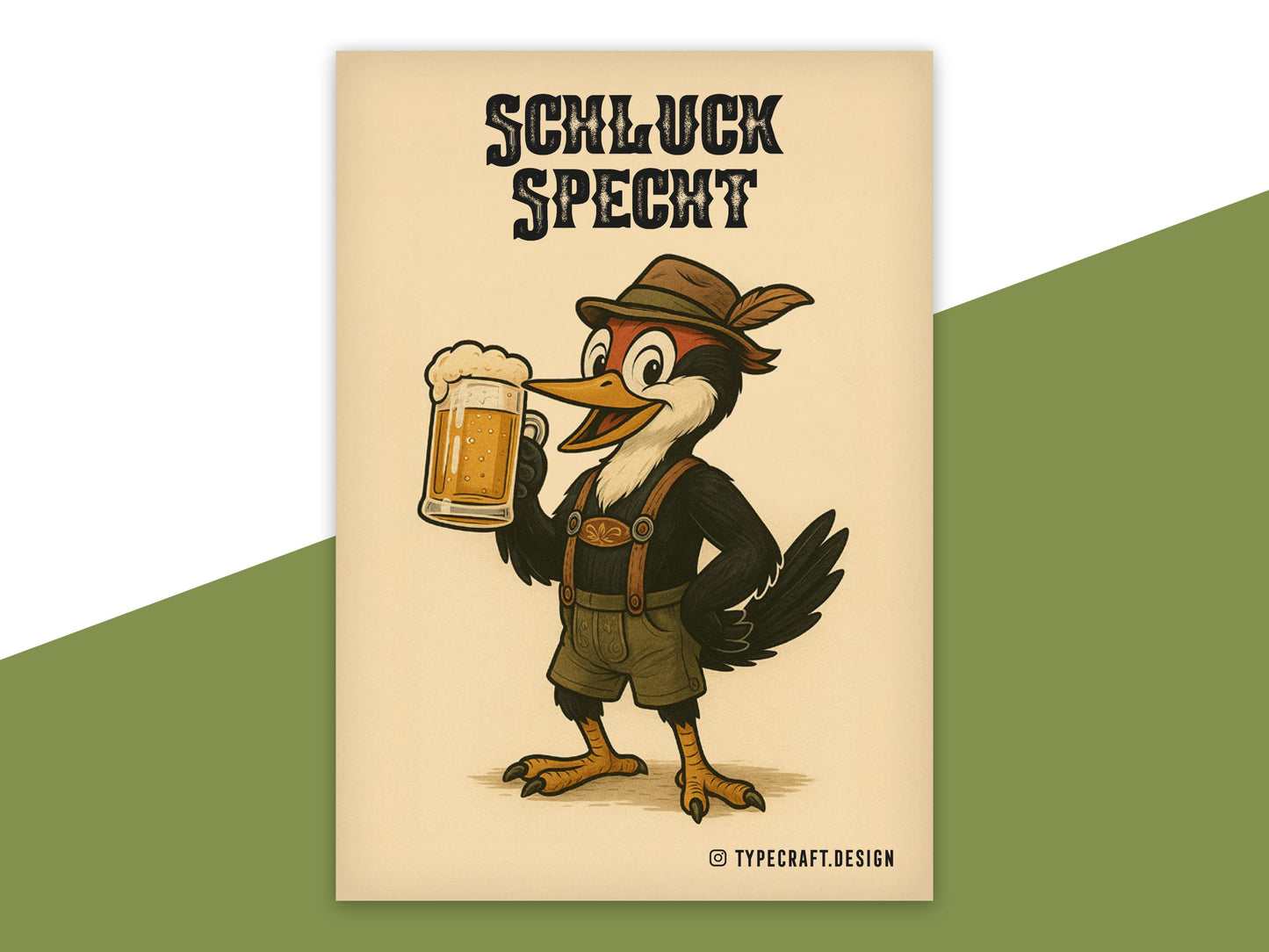 Party Sticker "Schluckspecht" – Für Dorffest, Bauwagenparty & Festival