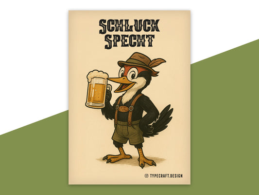 Party Sticker "Schluckspecht" – Für Dorffest, Bauwagenparty & Festival