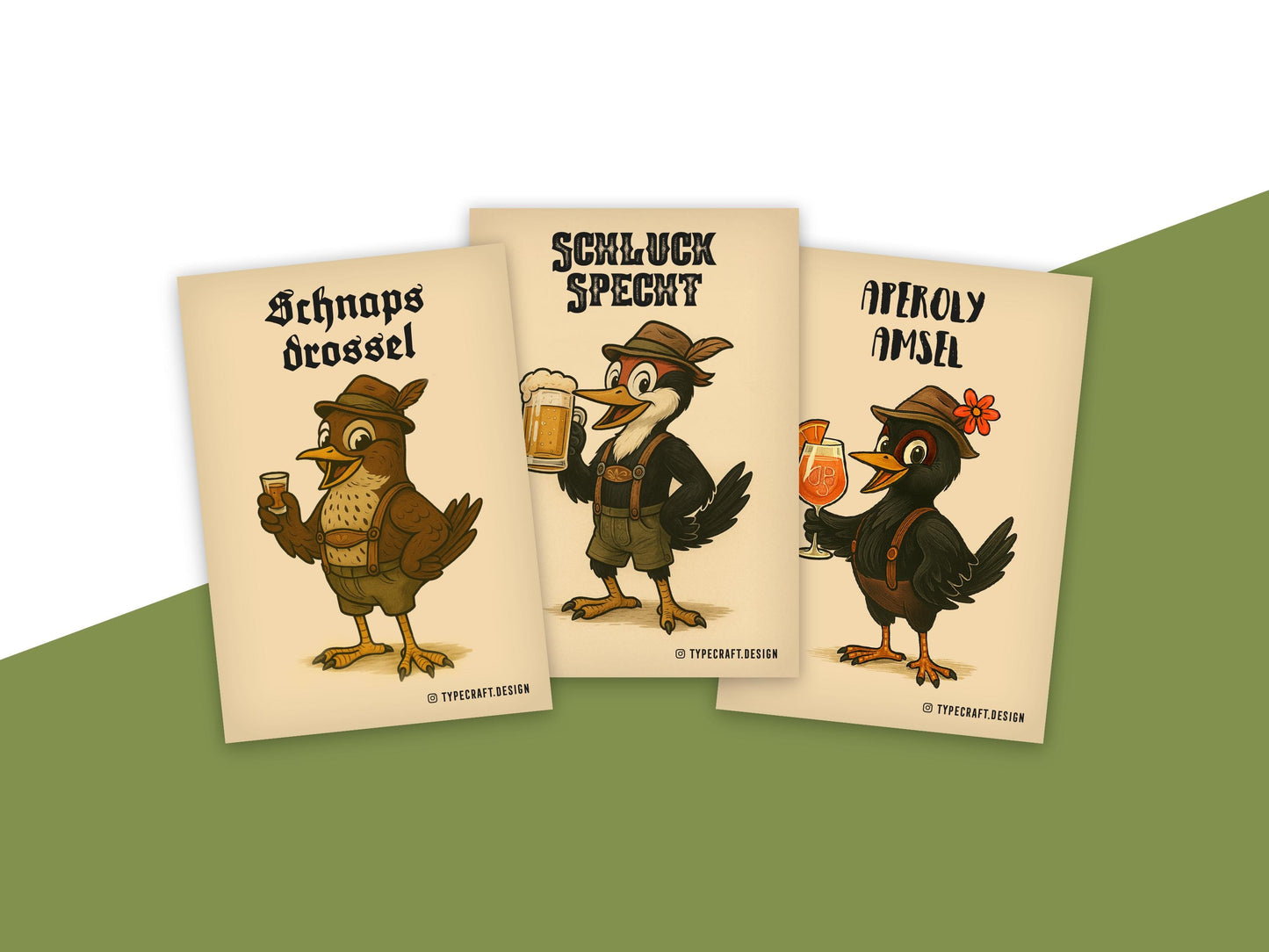 Party Sticker Paket – Lustige Tiermotive für Dorffest, Bauwagenparty & Festival