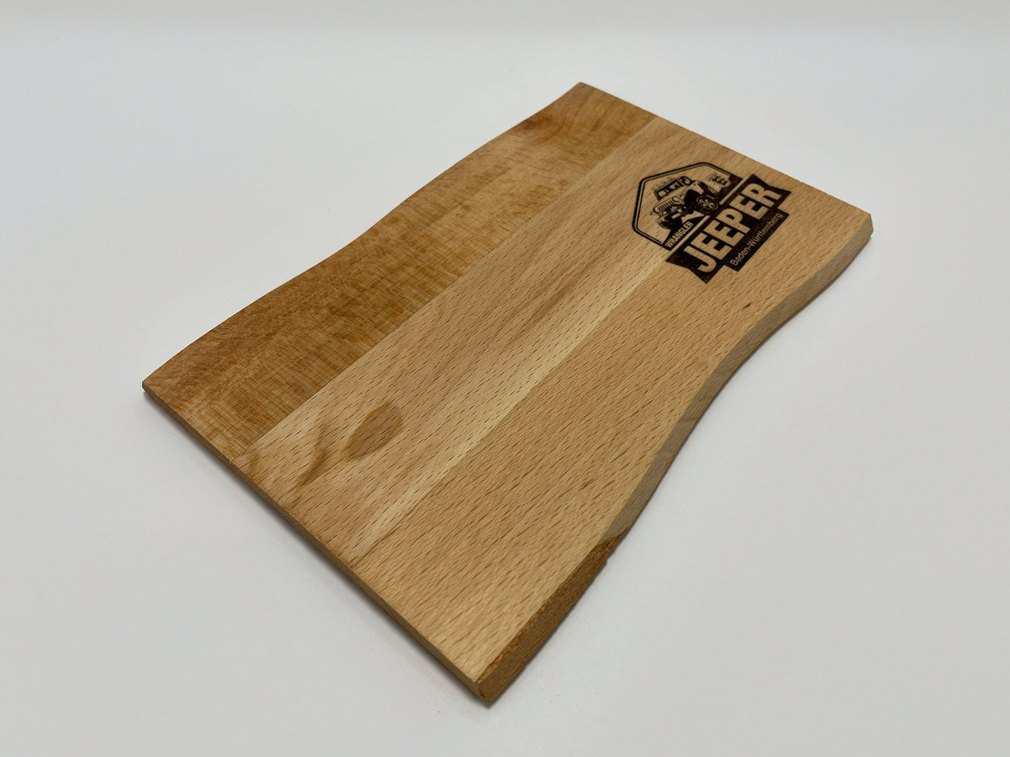 Handgefertigtes Vesperbrett aus Buchenholz – Wrangler Jeeper Baden-Württemberg Edition