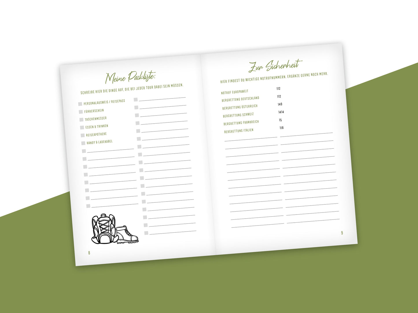 Mein Wander-Tourenbuch - Das Tourenbuch für unterwegs