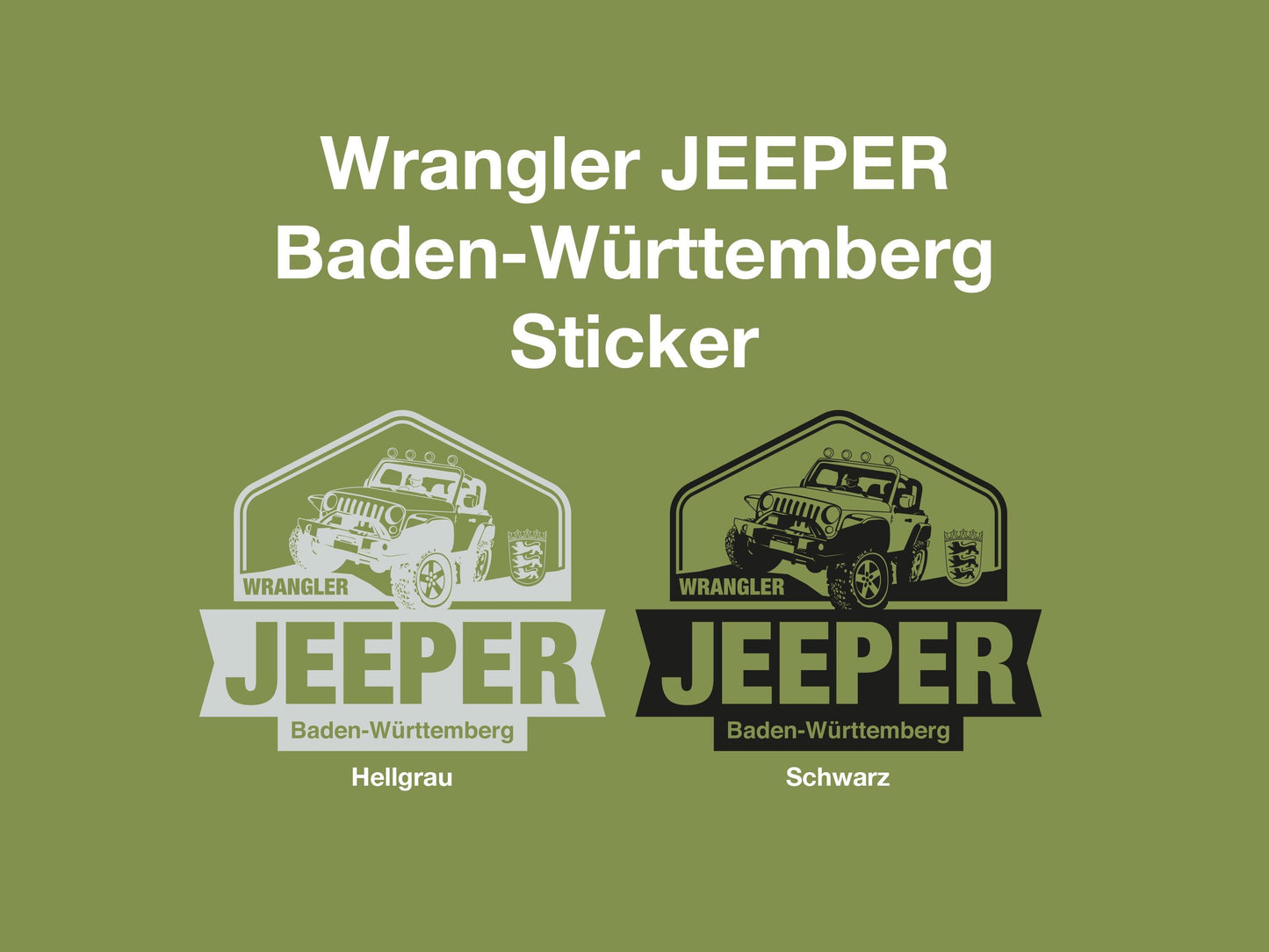 Wrangler Jeeper Baden-Württemberg Auto Aufkleber (2er Set)