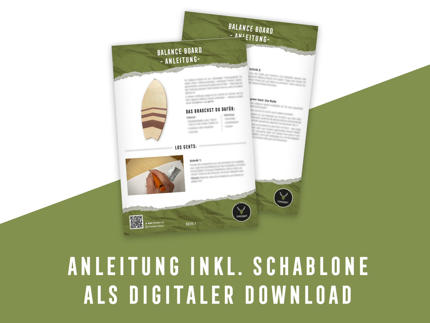 Balance Board selber bauen - Anleitung inkl. Schablone (PDF Download)