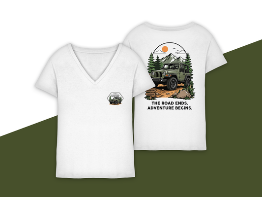 Ladies V-Neck Shirt - Wrangler TJ
