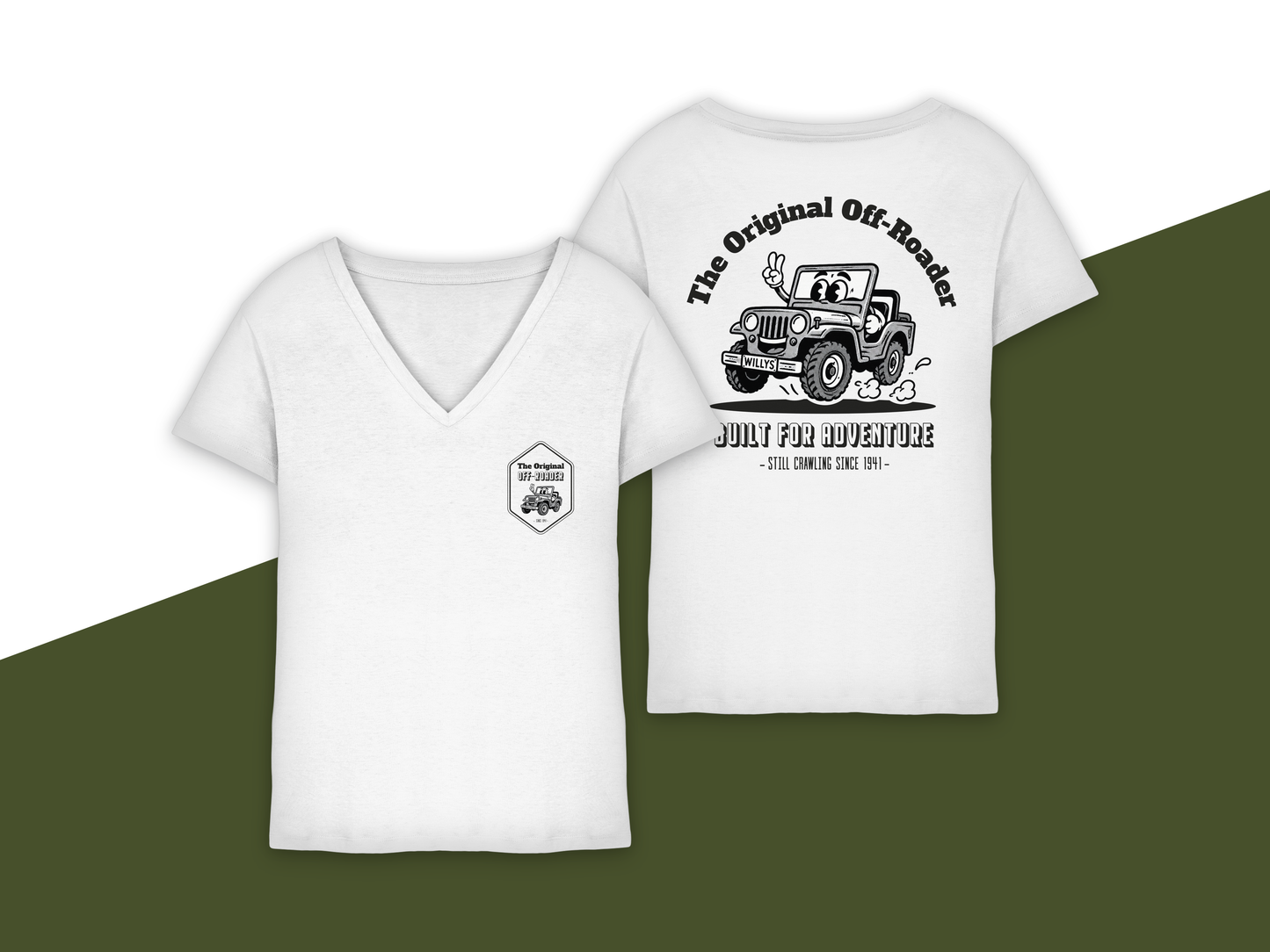 The Original Offroader - Willy - Ladies V-Neck Shirt