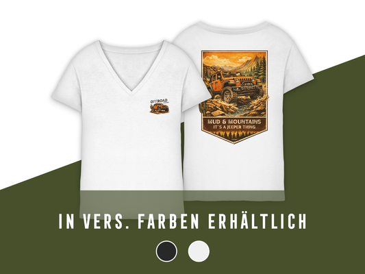 Offroad Legends - Mud & Mountains - Ladies V-Neck Shirt
