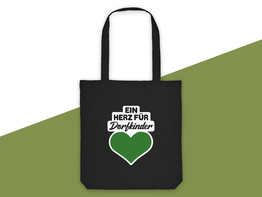 Organic Tote-Bag „Ein Herz für Dorfkinder“ – stylisch, praktisch & mit Heimatliebe!