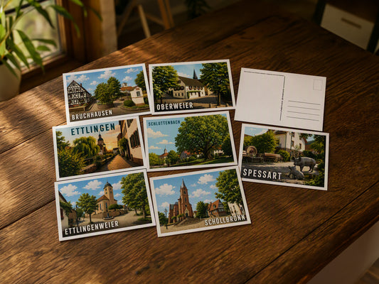 Heimatpostkarten Set: Ettlingen & Stadtteile