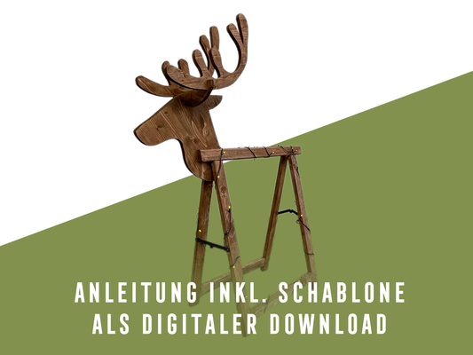 Klappbock-Rentier – Anleitung inkl. Schablone (PDF Download)