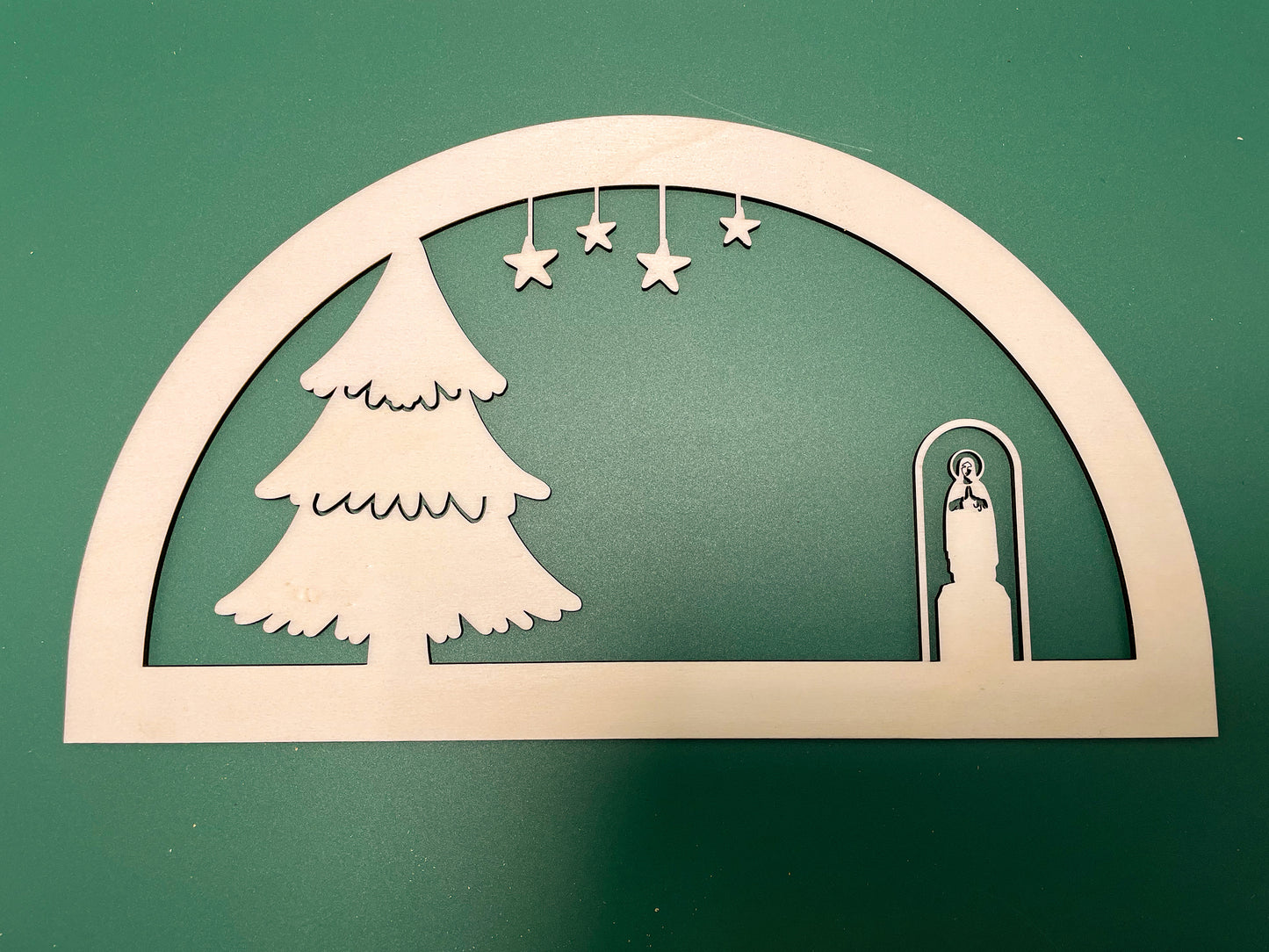 Handgefertigter Schwibbogen Ettlingen-Oberweier mit LED-Sockel – Ein Stück Heimat zum Leuchten