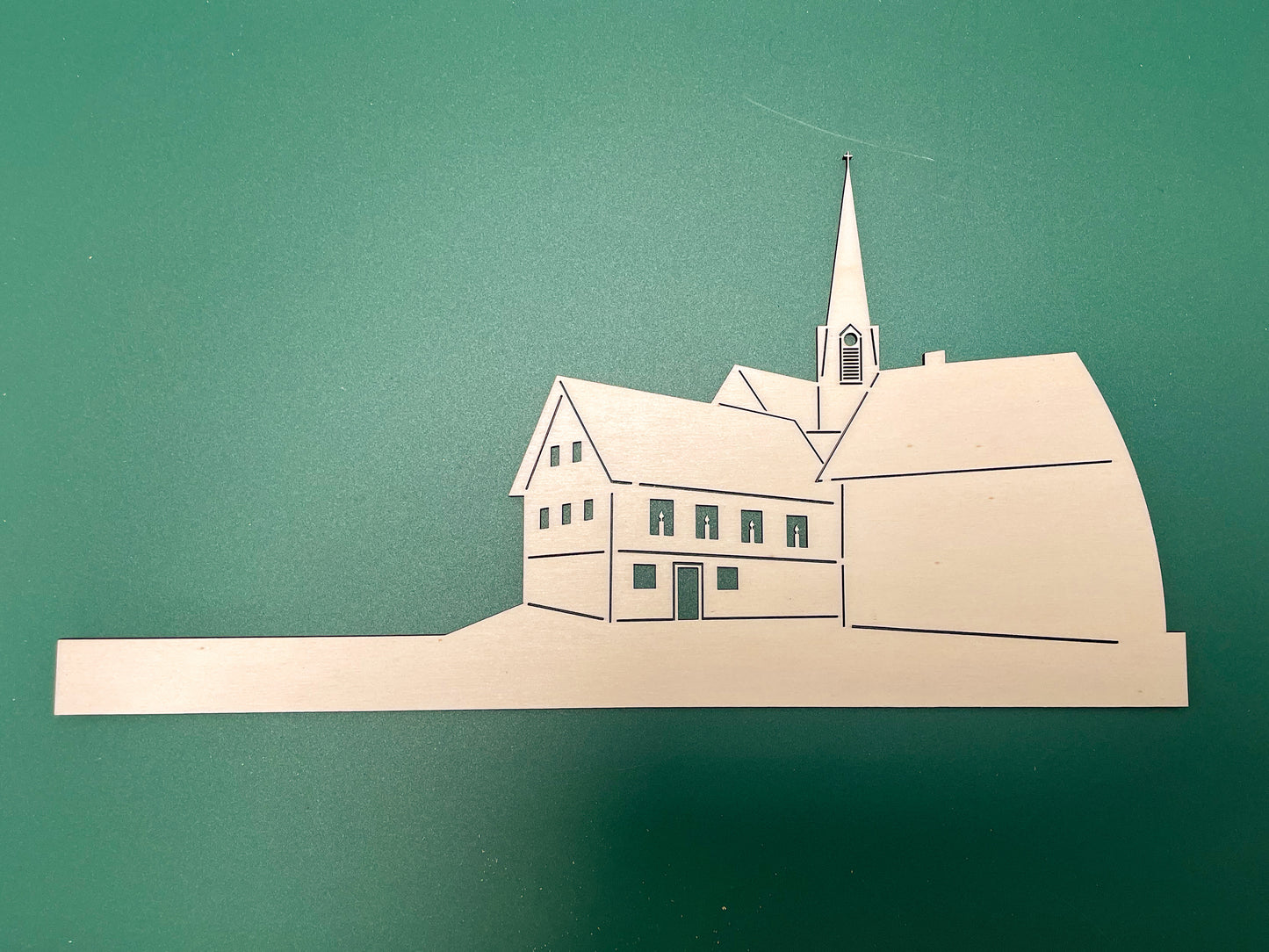 Handgefertigter Schwibbogen Ettlingen-Oberweier mit LED-Sockel – Ein Stück Heimat zum Leuchten