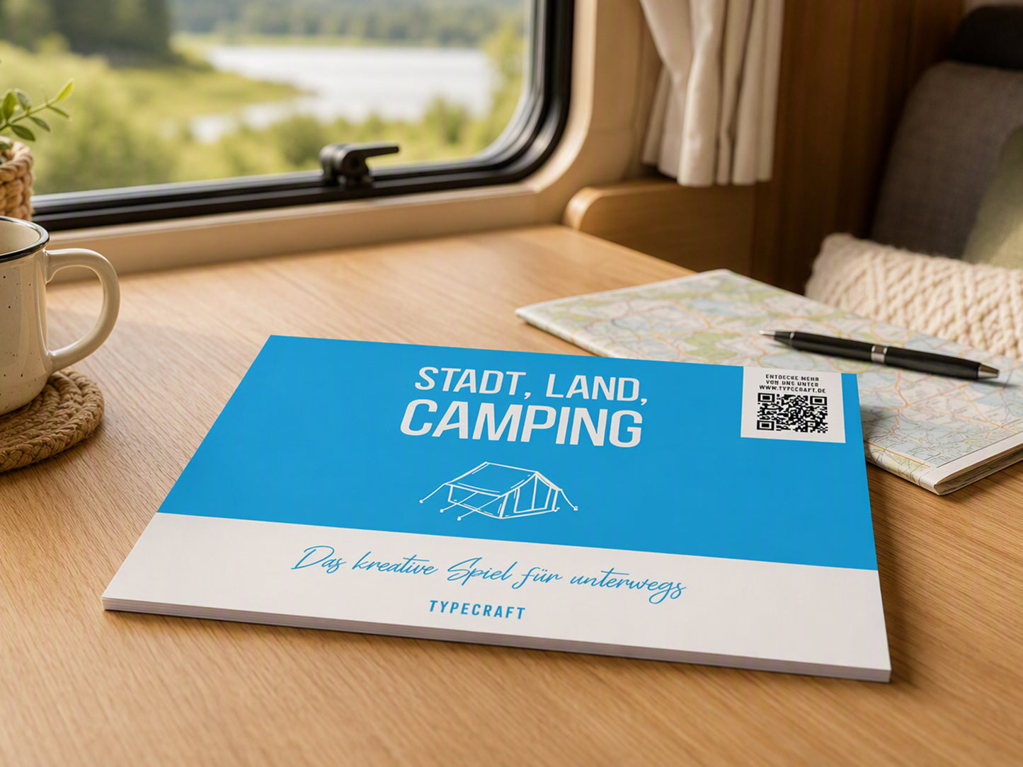Spieleblock „Stadt, Land, Camping“ – Das kreative Camping-Spiel für unterwegs