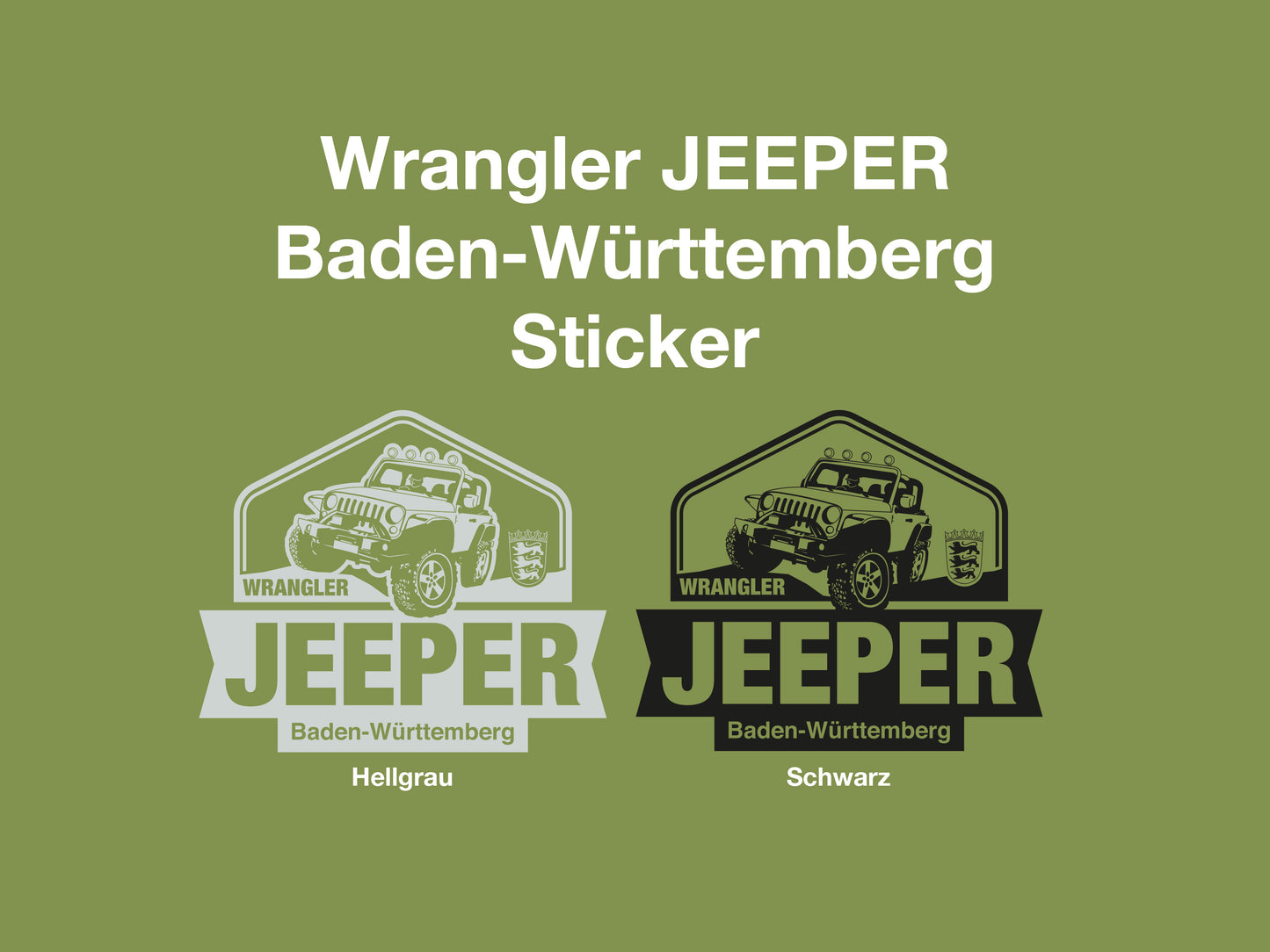 Wrangler Jeeper Baden-Württemberg Auto Aufkleber (2er Set)