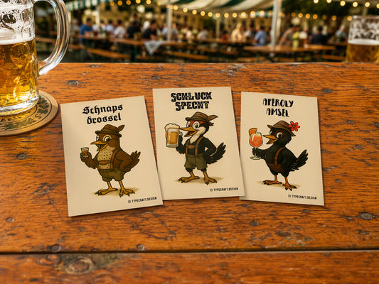 Party Sticker Paket – Lustige Tiermotive für Dorffest, Bauwagenparty & Festival