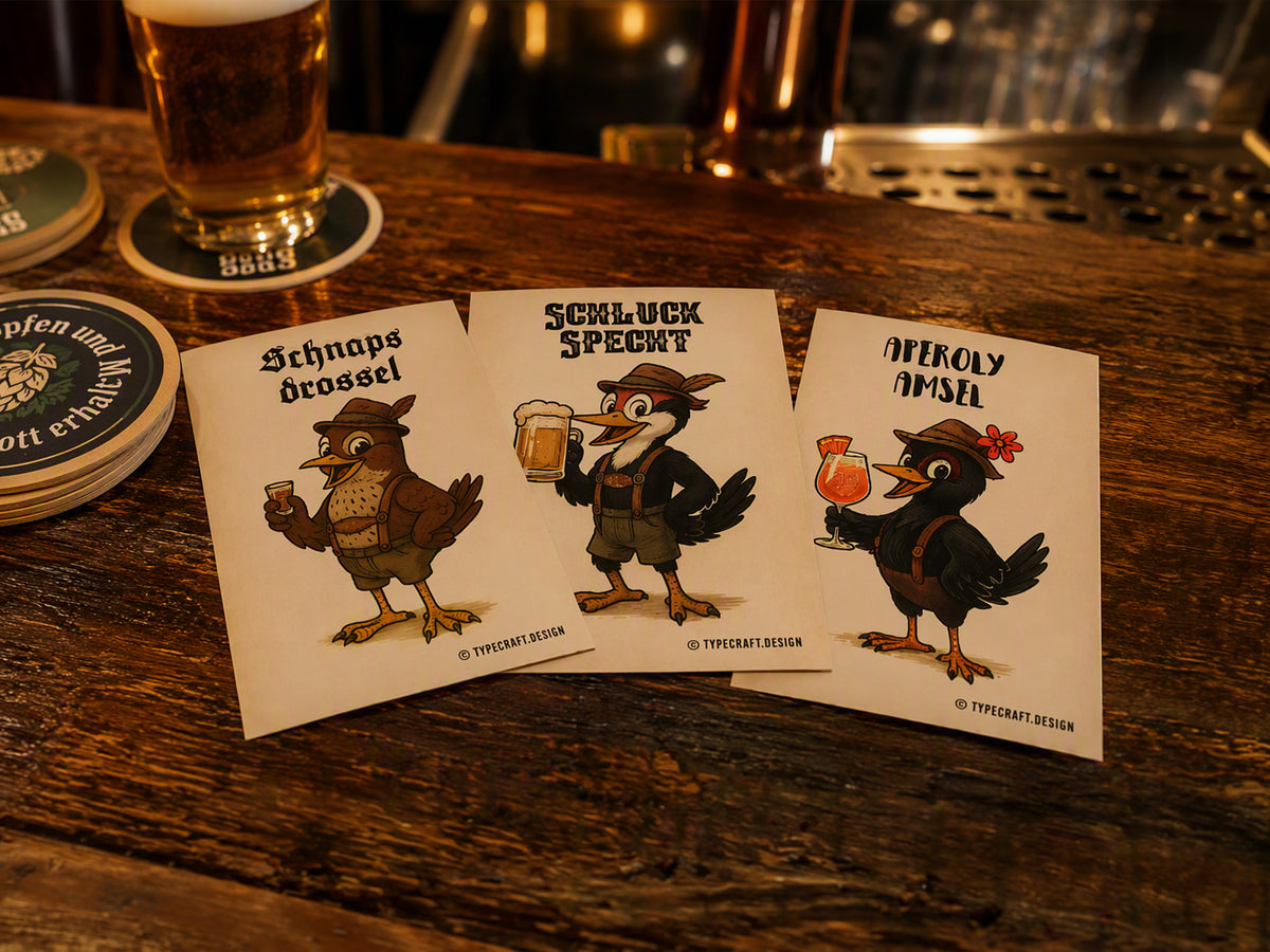 Party Sticker Paket – Lustige Tiermotive für Dorffest, Bauwagenparty & Festival