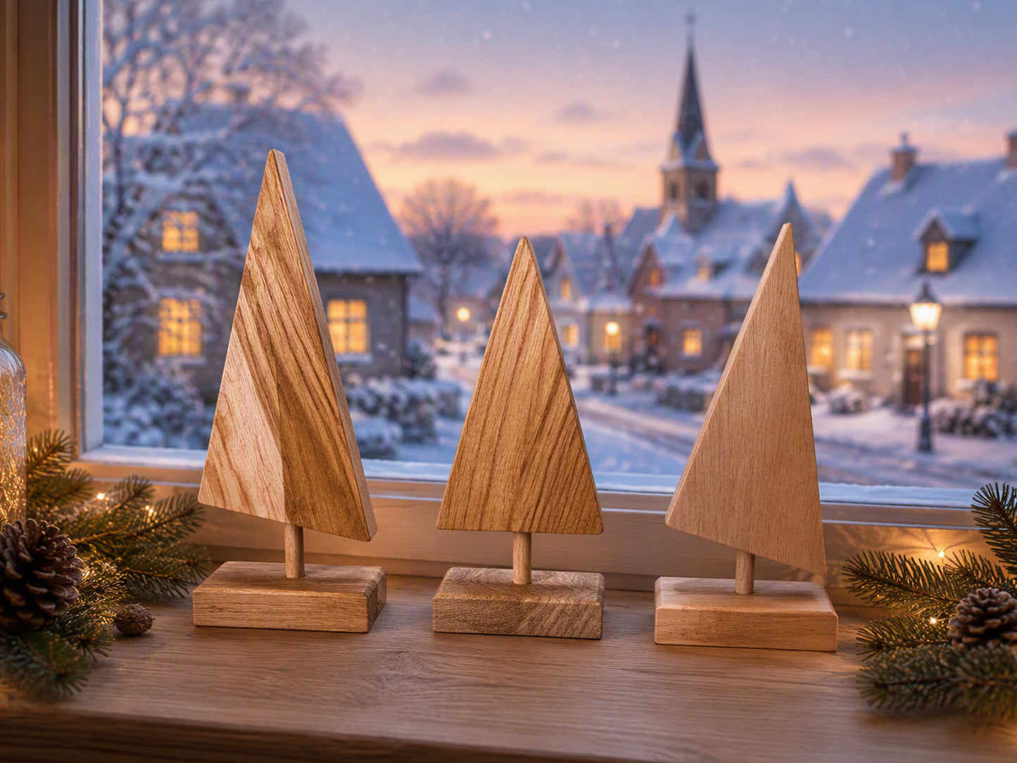 Handgefertigter Tannenbaum aus Holz – moderne & natürliche Weihnachtsdeko