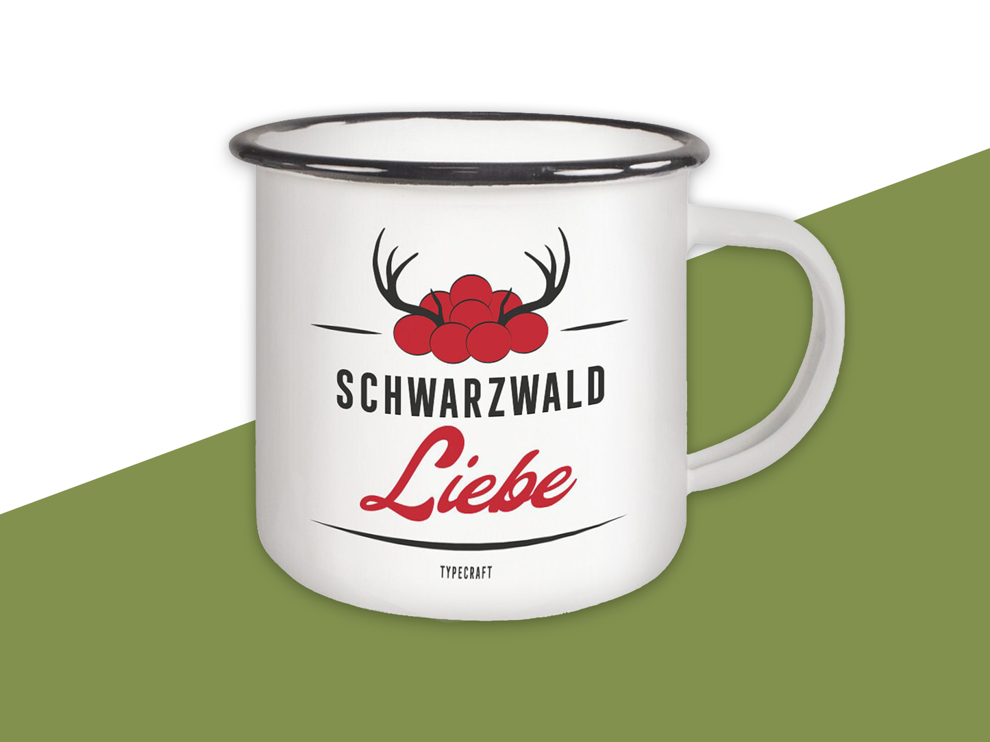 Emaille Tasse – „SCHWARZWALD Liebe“