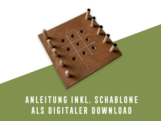 DIY Spiel „Tic Tac Toe“ – Anleitung inkl. Schablone (PDF Download)