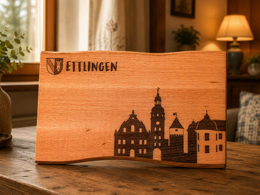 Handgefertigtes Vesperbrett aus Buchenholz – Ettlingen Edition