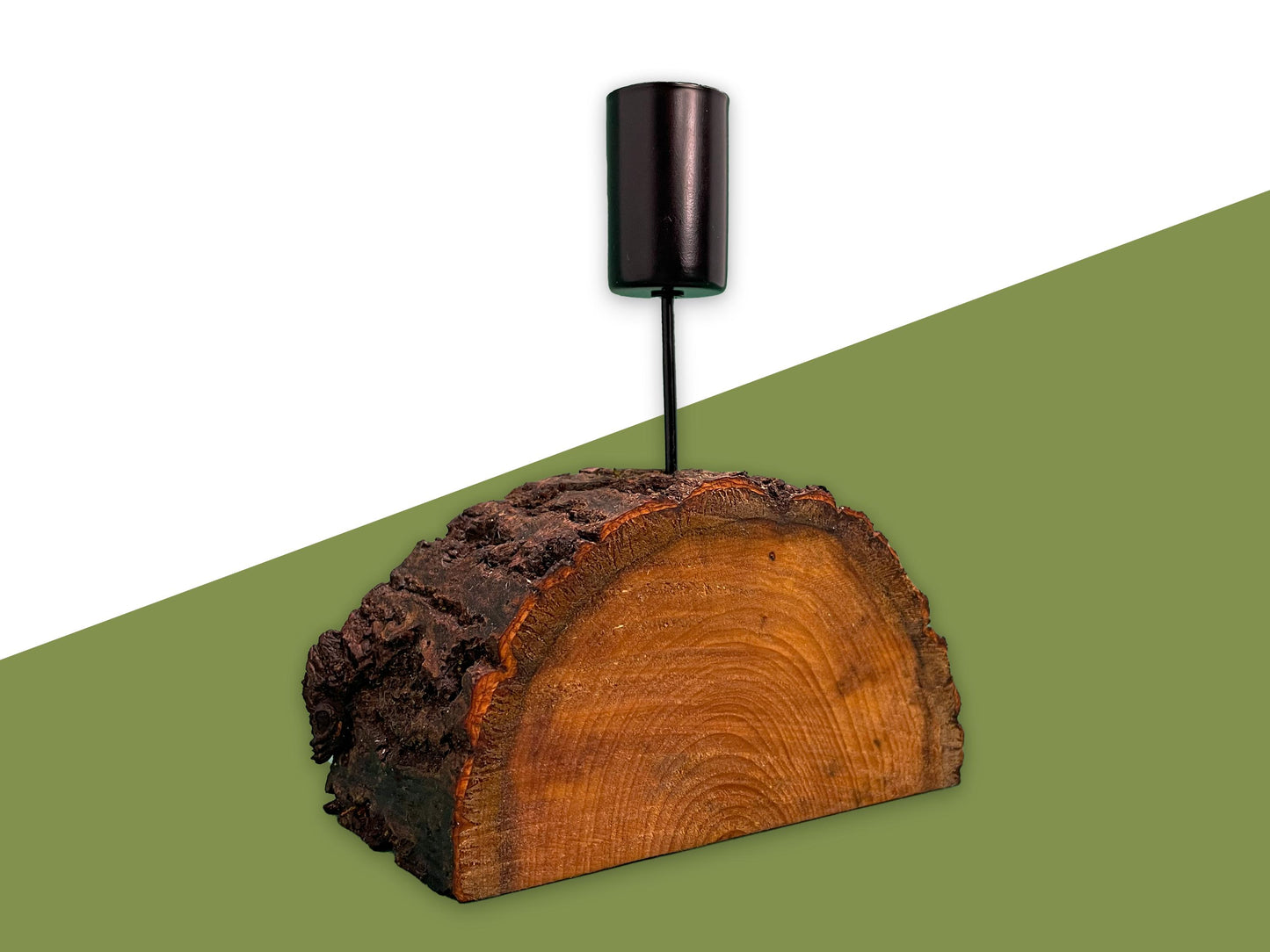 Handgefertigter Kerzenständer aus Baumscheibe – rustikale Deko für Advent & Weihnachten