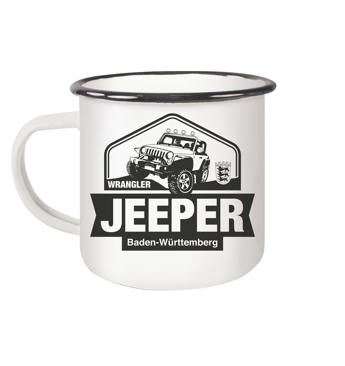 Wrangler Jeeper Baden-Württemberg Emaille Tasse