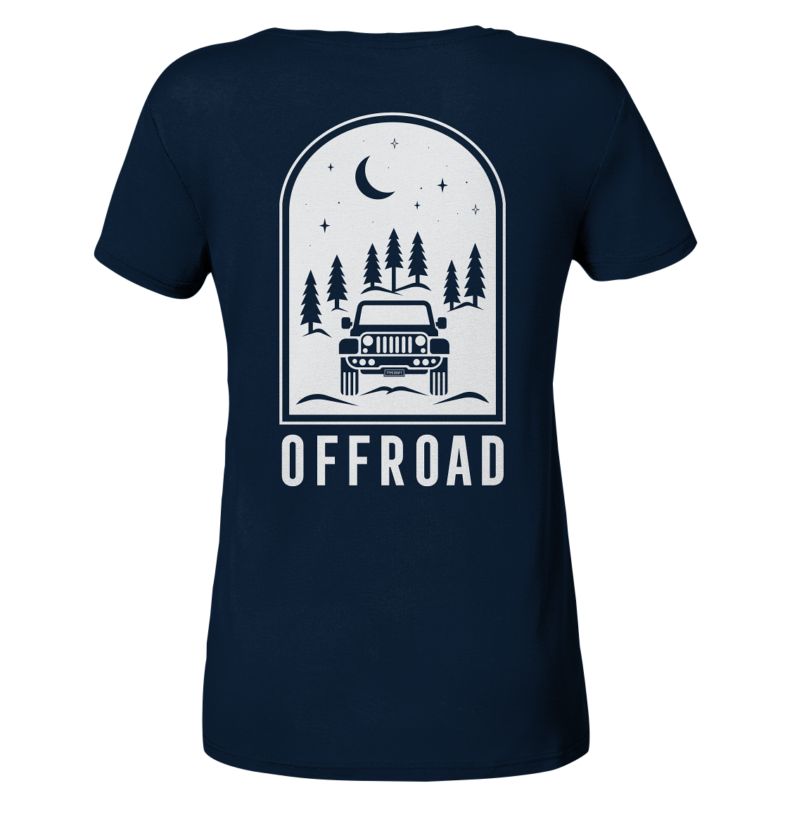 Ladies V-Neck Shirt „Offroad Jeeper“ – für Jeep & Offroad-Fans