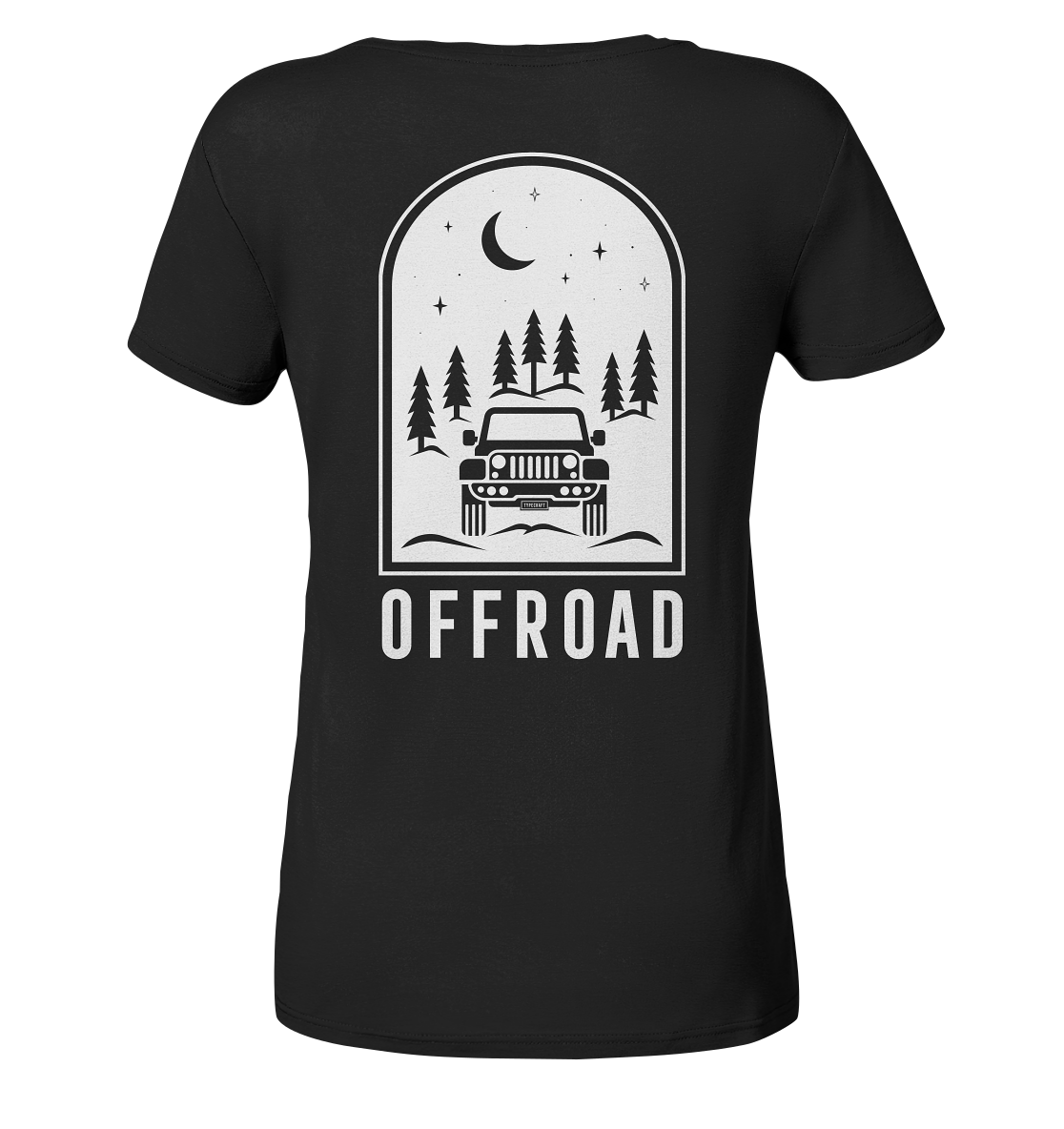 Ladies V-Neck Shirt „Offroad Jeeper“ – für Jeep & Offroad-Fans