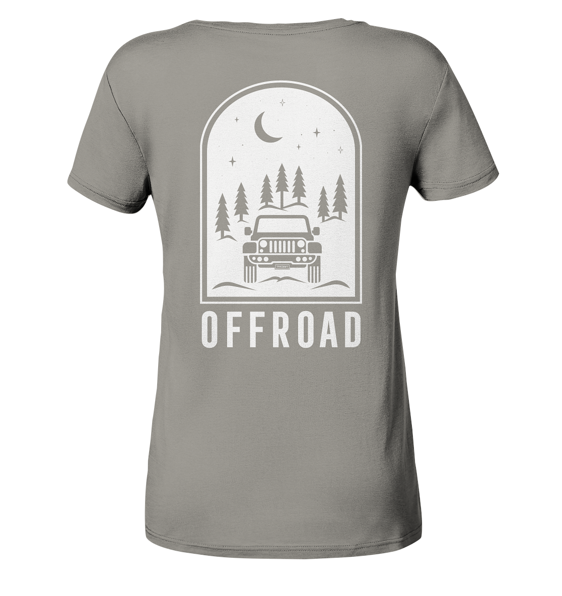 Ladies V-Neck Shirt „Offroad Jeeper“ – für Jeep & Offroad-Fans