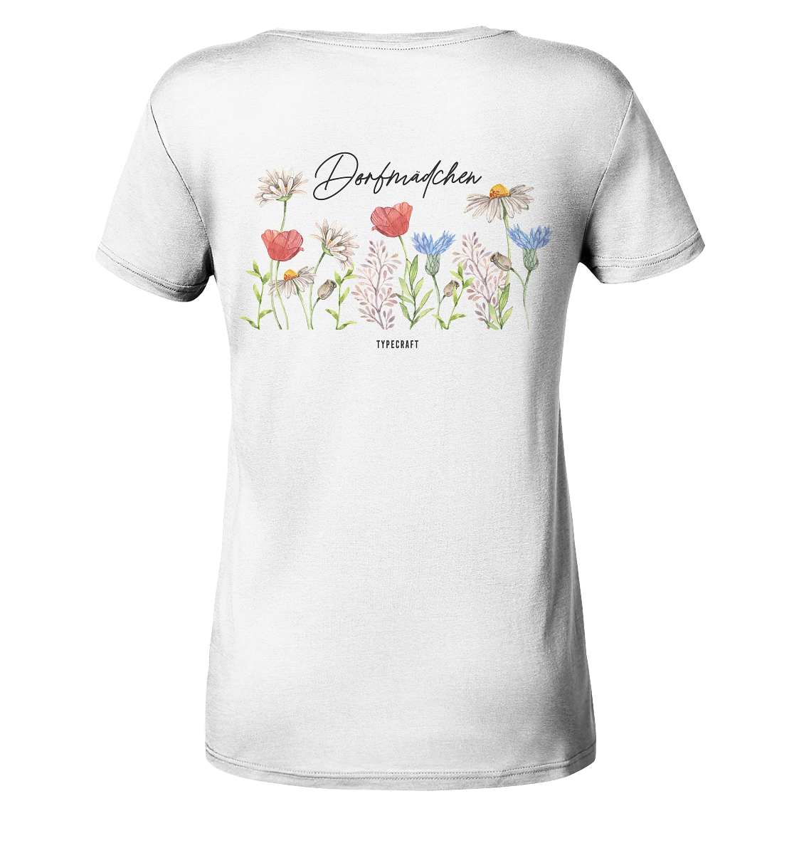 Ladies V-Neck Shirt „Dorfmädchen“ – stylisch, bequem & mit Dorfkind-Charme! (Druck auf Rückseite)
