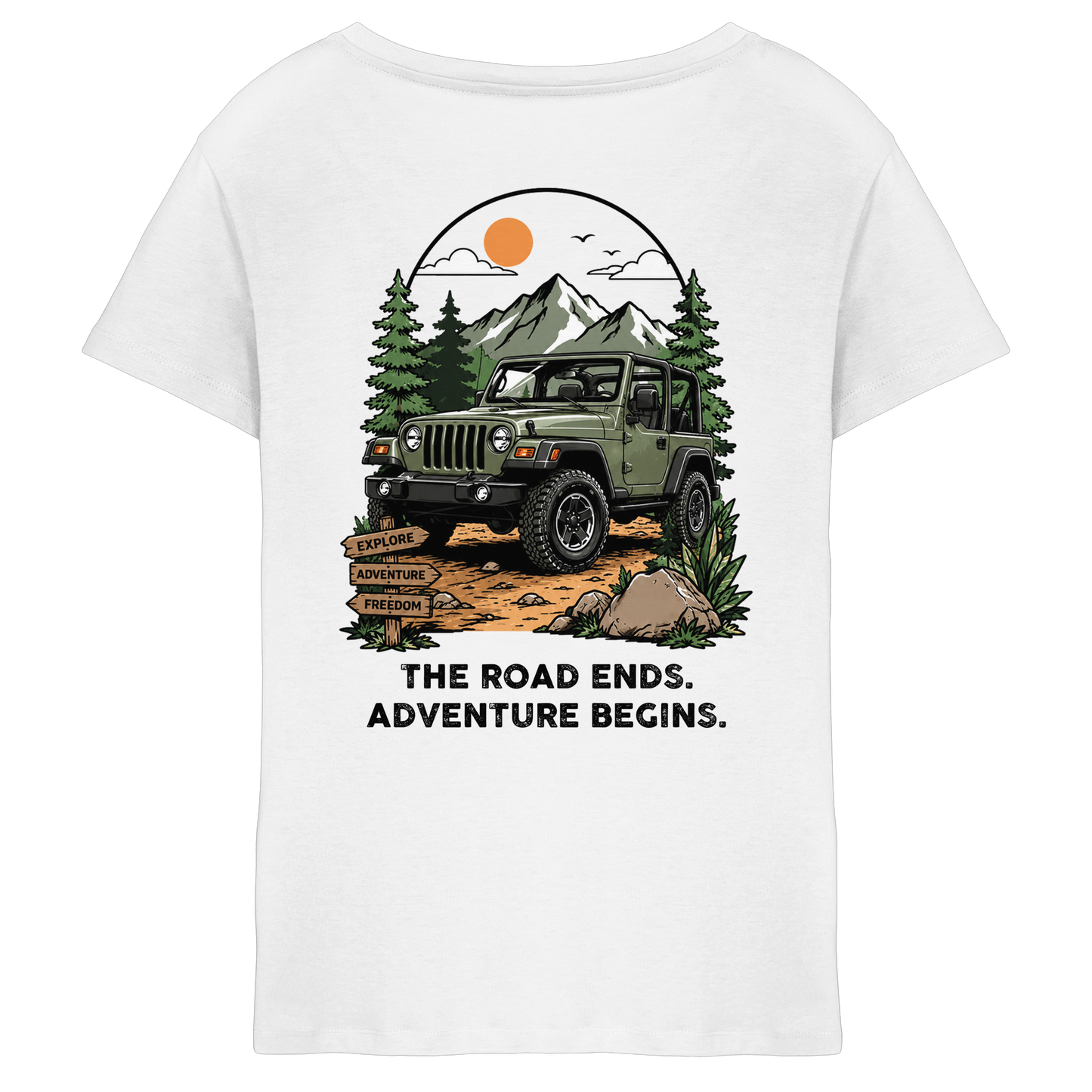 Ladies V-Neck Shirt - Wrangler TJ
