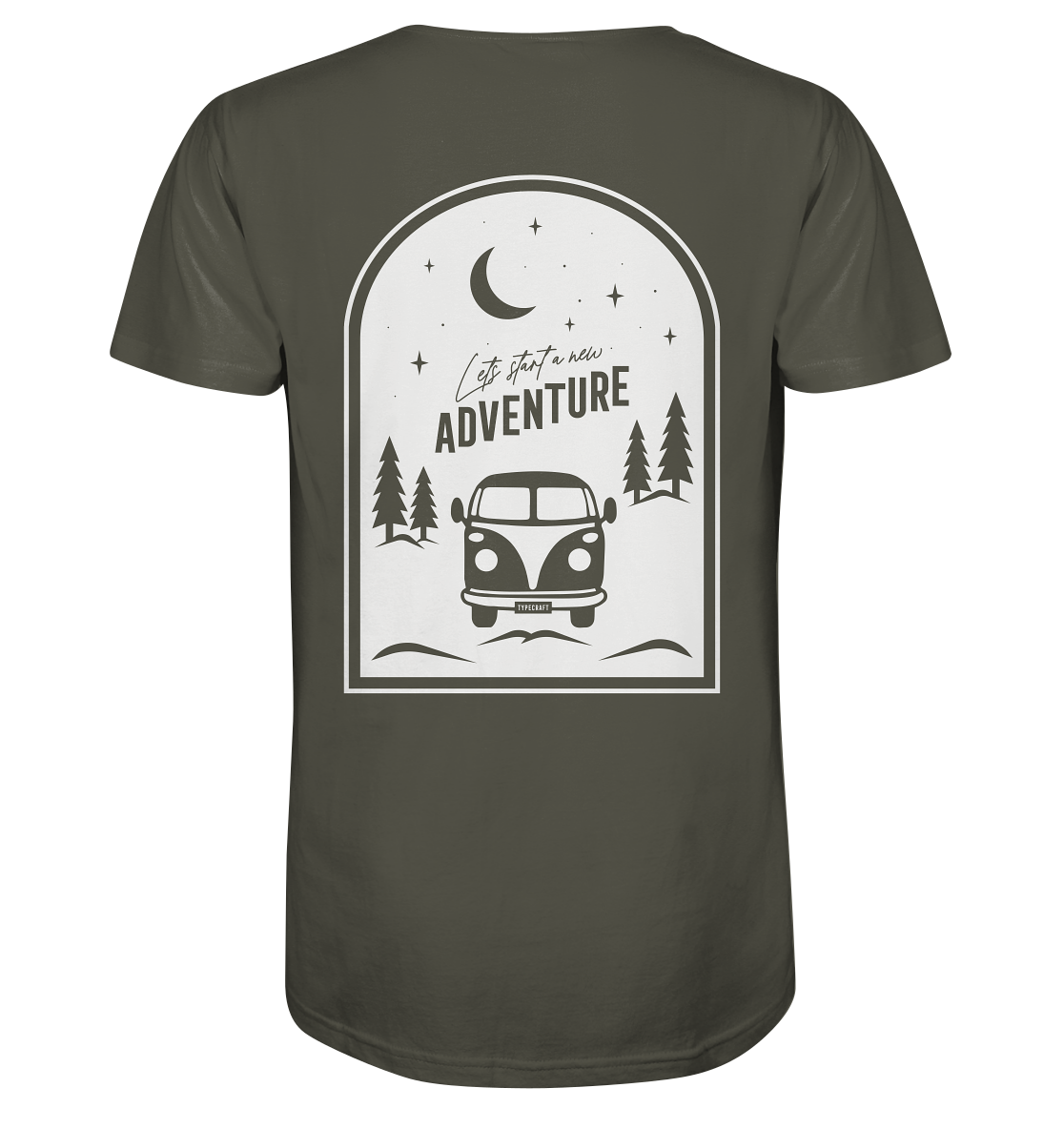 Organic Shirt „Let’s Start a New Adventure – Camping“