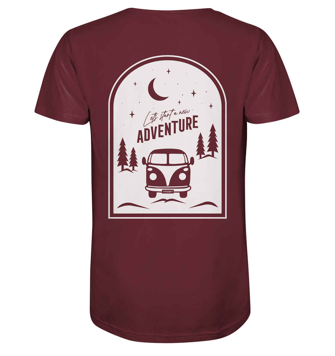 Organic Shirt „Let’s Start a New Adventure – Camping“