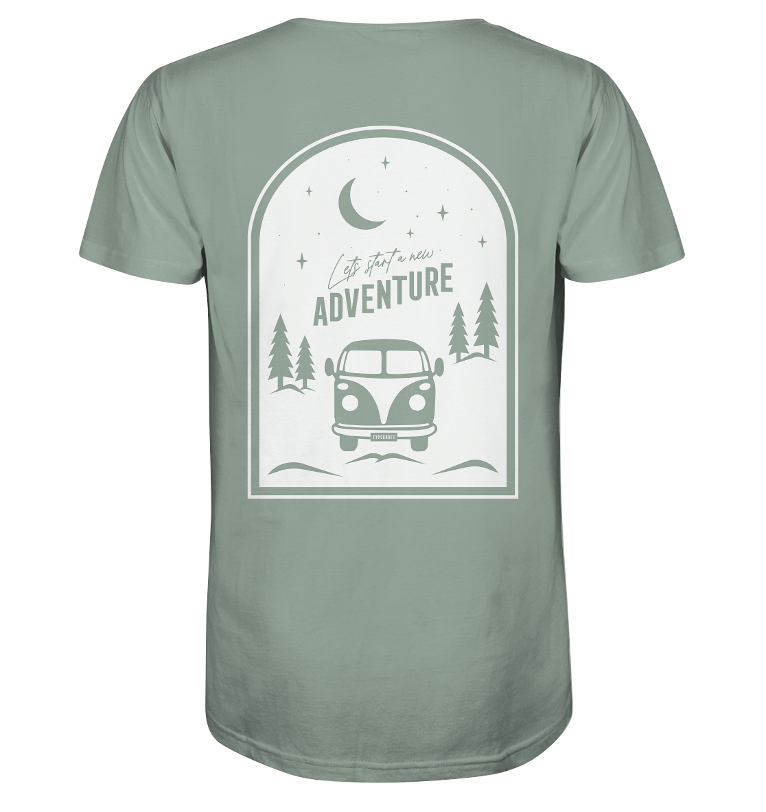 Organic Shirt „Let’s Start a New Adventure – Camping“