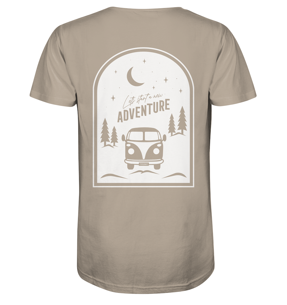 Organic Shirt „Let’s Start a New Adventure – Camping“