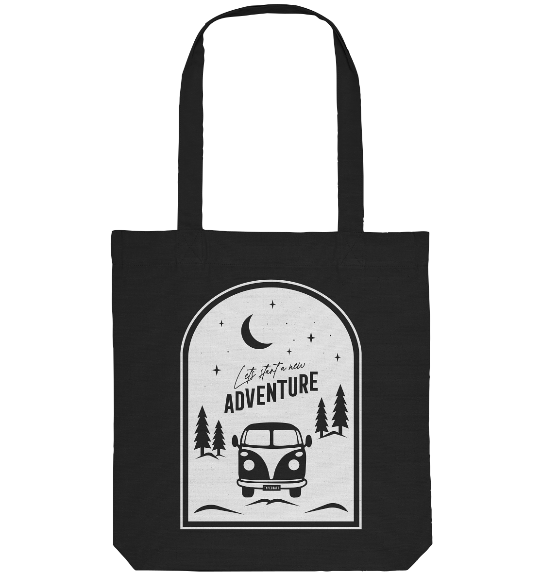Organic Tote-Bag „Let’s Start a New Adventure – Camping“