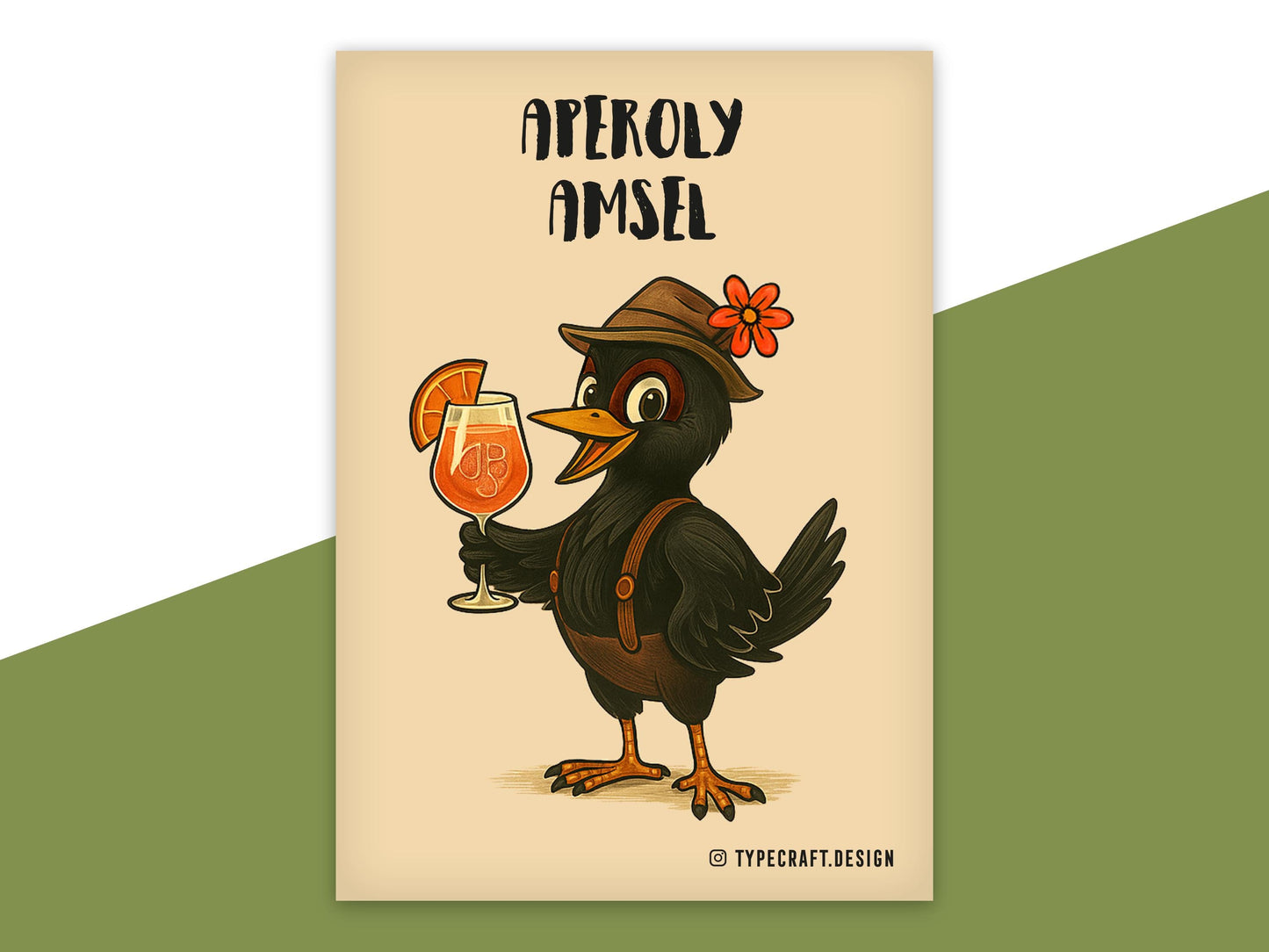 Party Sticker "Aperoly Amsel" – Für Dorffest, Bauwagenparty & Festival