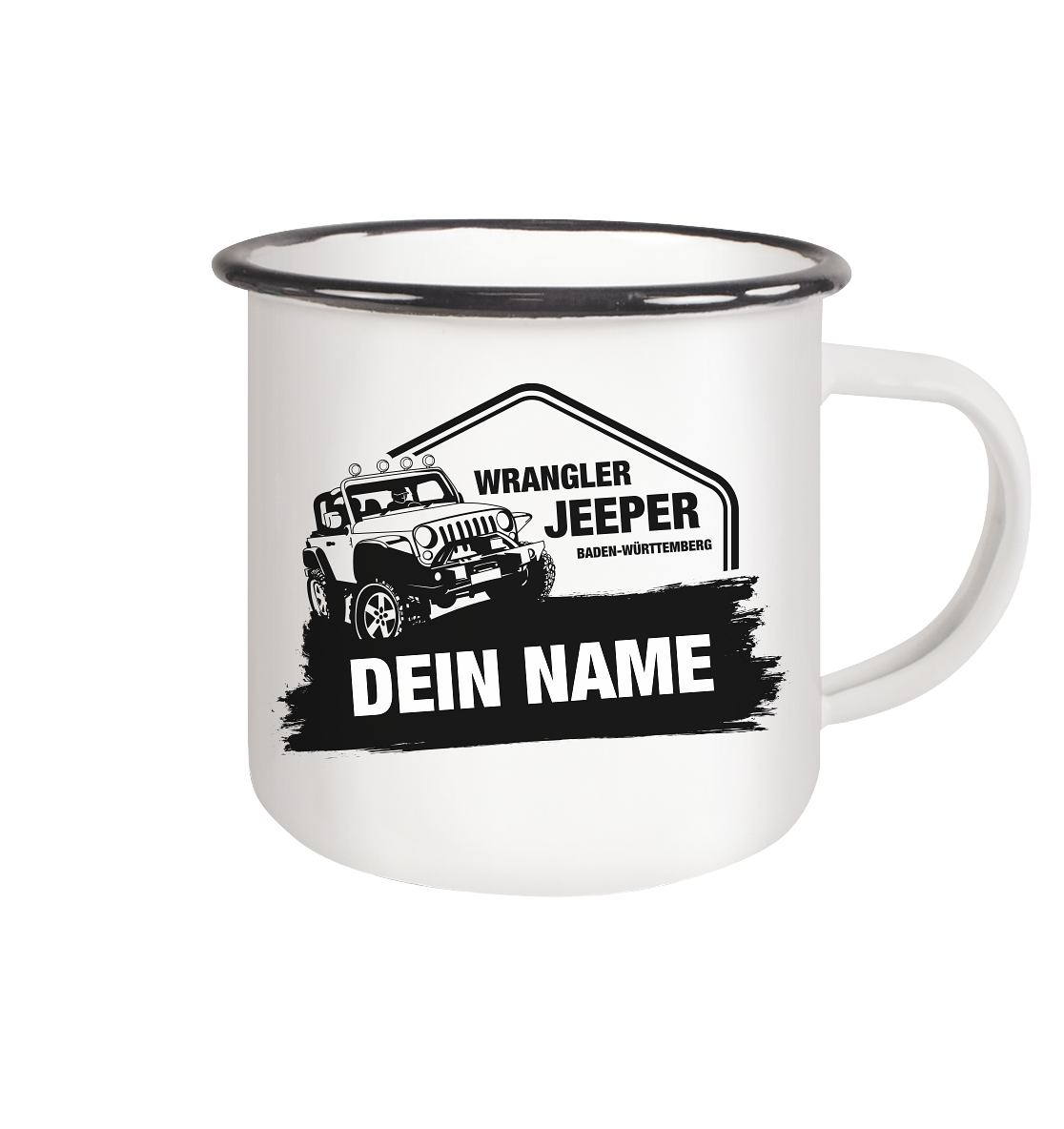 Wrangler Jeeper Baden-Württemberg Emaille Tasse