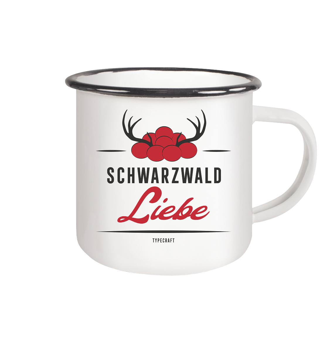 Emaille Tasse – „SCHWARZWALD Liebe“