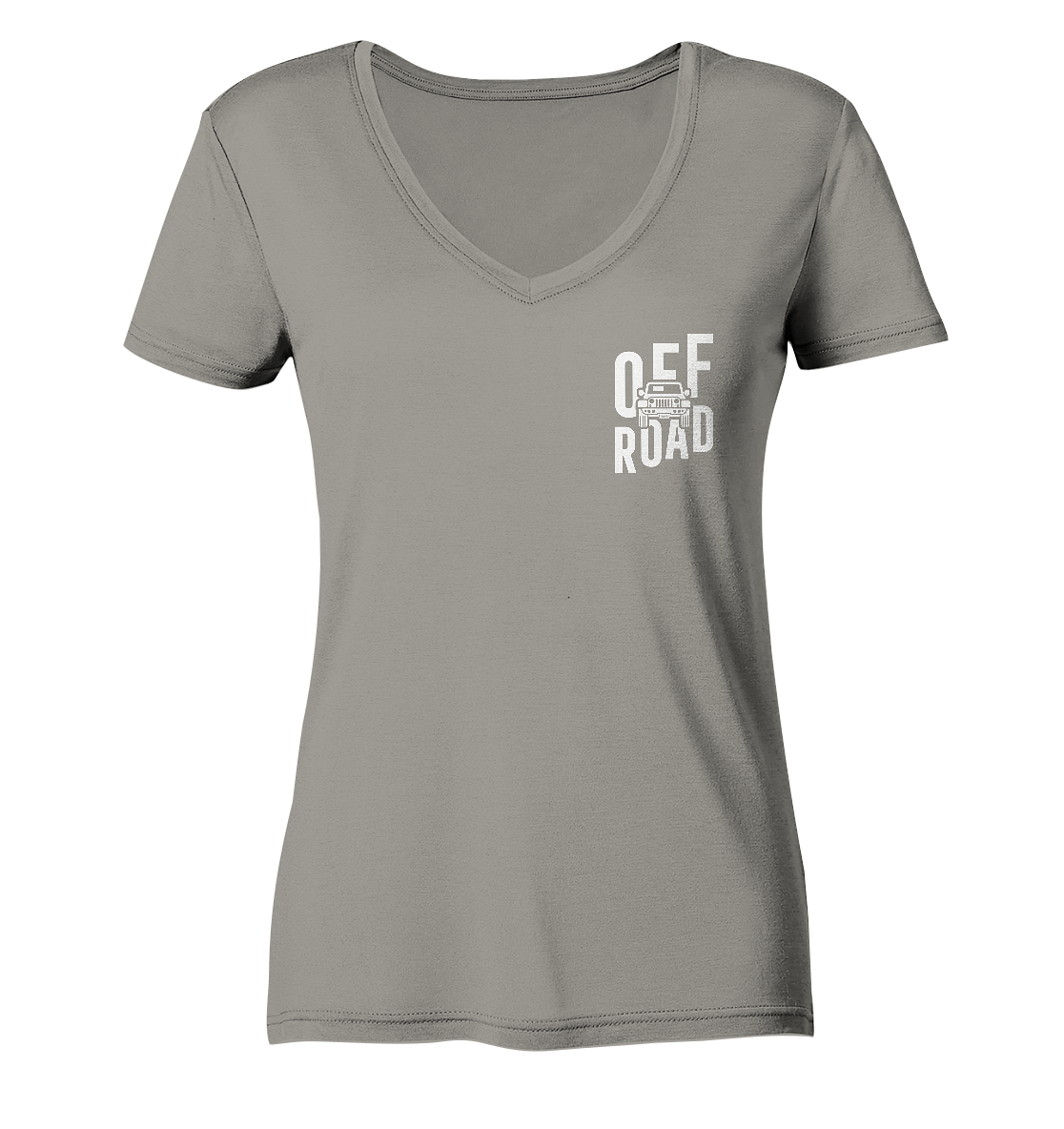 Ladies V-Neck Shirt „Offroad Jeeper“ – für Jeep & Offroad-Fans