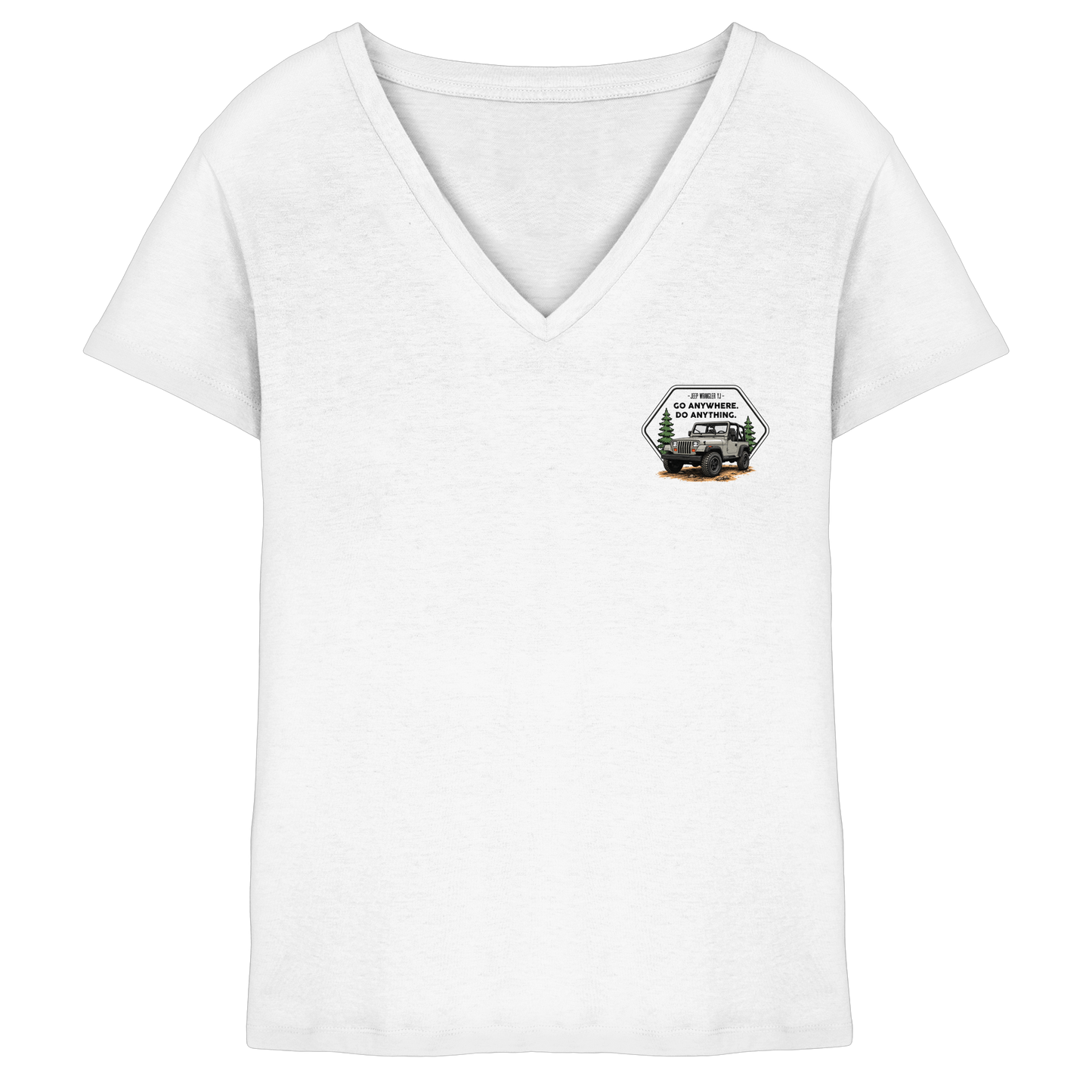 Ladies V-Neck Shirt - Wrangler YJ